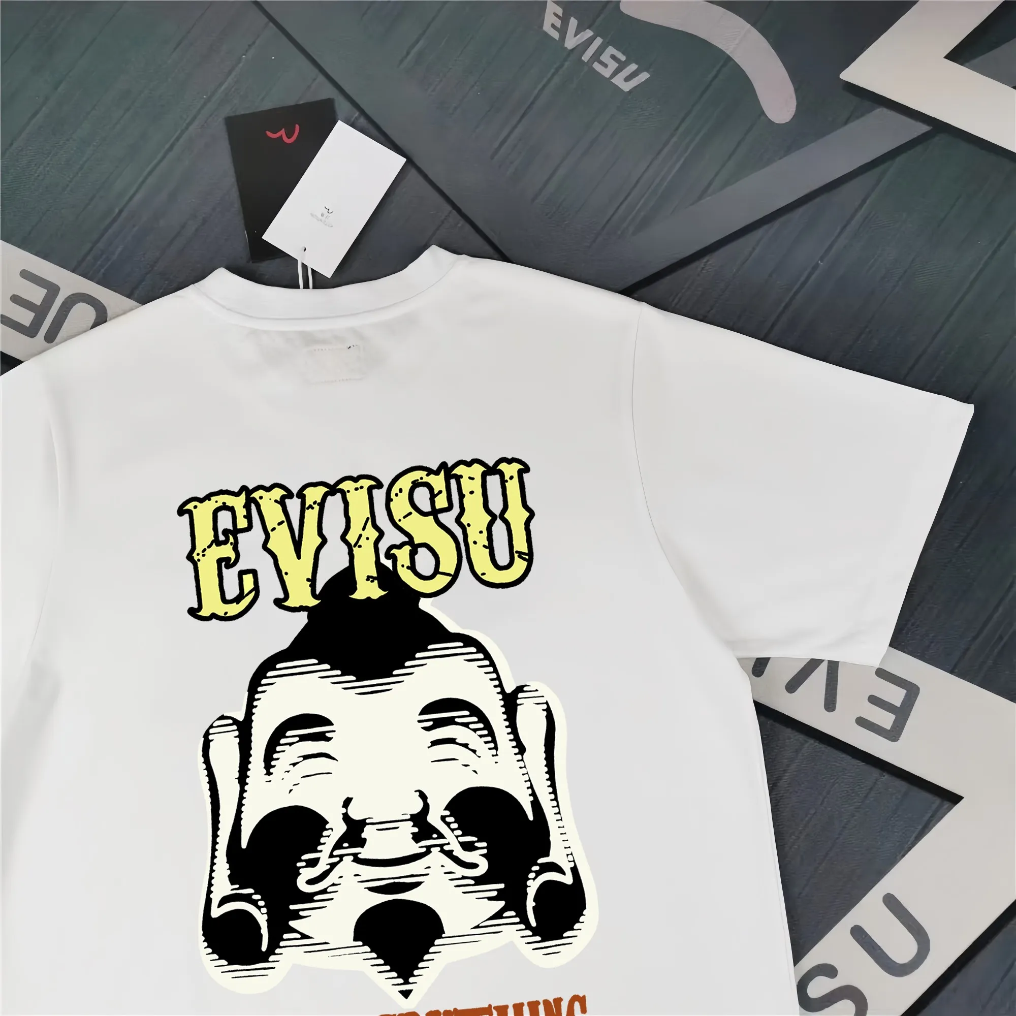 Evisu 2025New Arrival T ⚠ Quality⚠ Same Style T 。 ，Black S-XXL，White S-XXL，Gray M-XXL，Red S-XXL， Red M-XXL